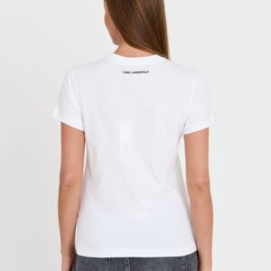 KARL LAGERFELD Biały damski t-shirt Ikonik 2.0
