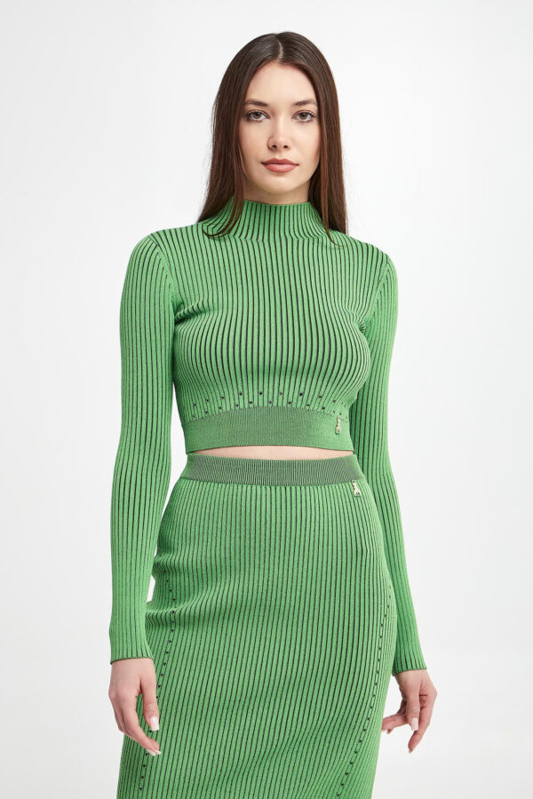 ddce3f49120742c1c1e30882cbc36eec2e7e58f9 Sweter damski prązkowany PATRIZIA PEPE