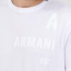 ARMANI EXCHANGE Biały t-shirt męski z białym logo