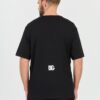 DOLCE & GABBANA Czarny męski t-shirt z dużym logo, Rozmiar 50