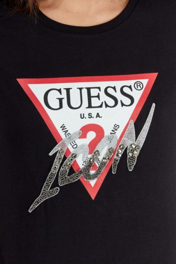 GUESS Czarny t-shirt damski icon