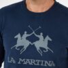 LA MARTINA Granatowa bluza męska z szarym logo