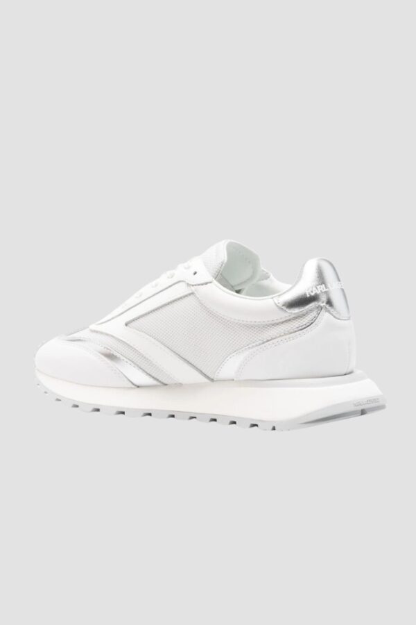 KARL LAGERFELD Białe damskie sneakersy skórzane Kapri Karl NFT Lo Lace
