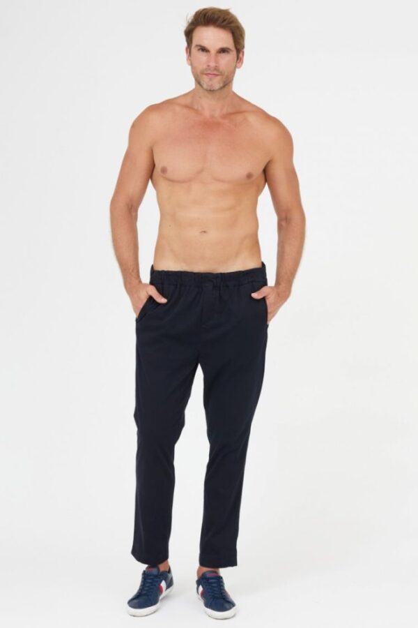 e02bec675220bdbc8cebbe55f82bc99d47a716f0 7 FOR ALL MANKIND Granatowe spodnie męskie Jogger Chino