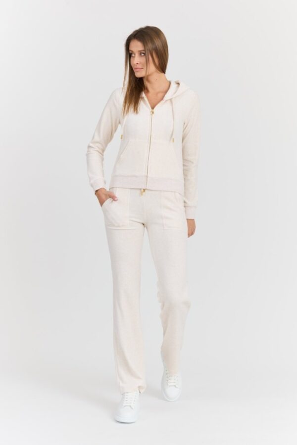 e041fd74ac3dca406c14d36ce6cb9815c0822064 JUICY COUTURE Damskie beżowe dresowe spodnie Del Ray Gold HW