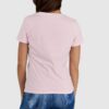 GUESS Różowy t-shirt damski z trójkątnym logo
