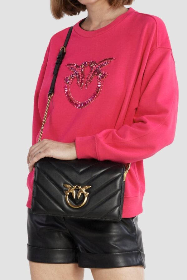 PINKO Czarna kopertówka Love Click Classic AW