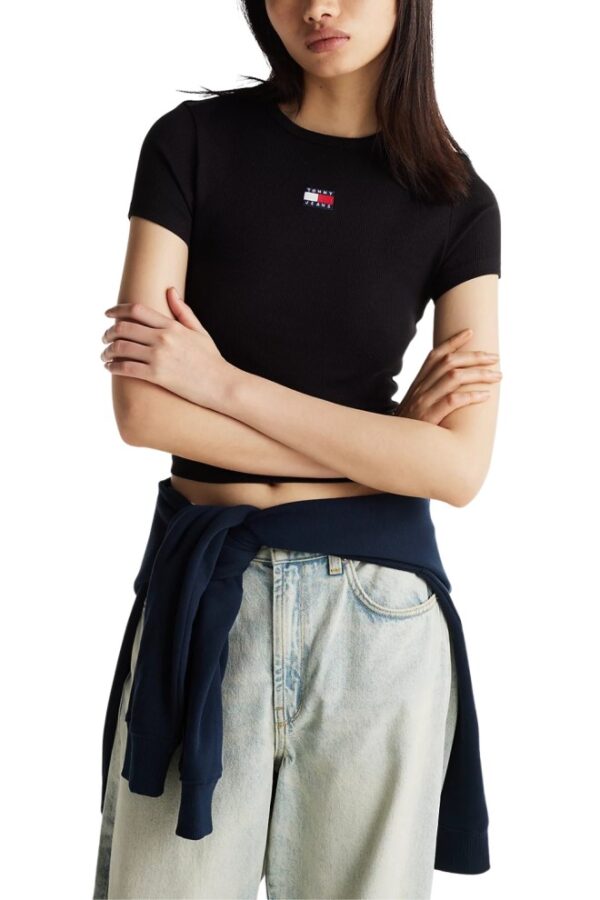 TOMMY JEANS Czarny damski t-shirt