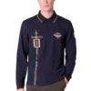 AERONAUTICA MILITARE Granatowa męska koszulka polo Piqué