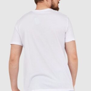 ARMANI EXCHANGE Biały t-shirt męski z szarym logo