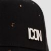 DSQUARED2 Czarna czapka z daszkie