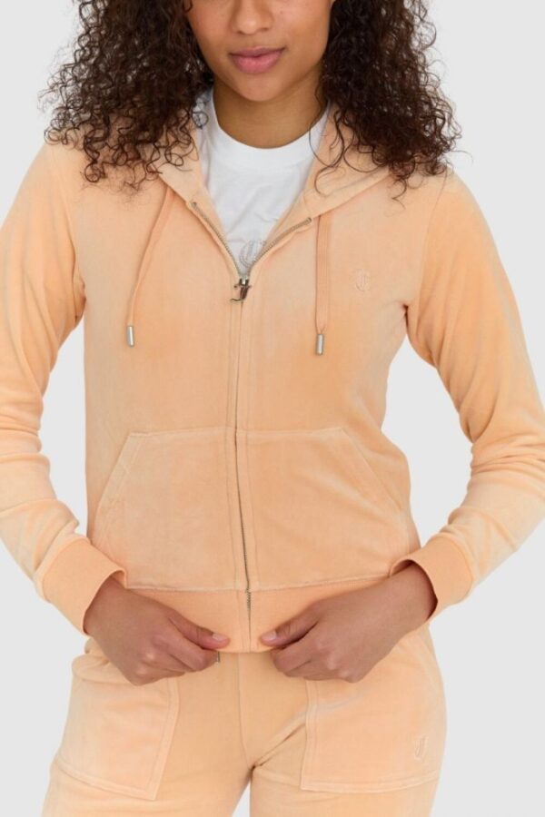 JUICY COUTURE Klasyczna welurowa rozpinana bluza damska dresowa robertson