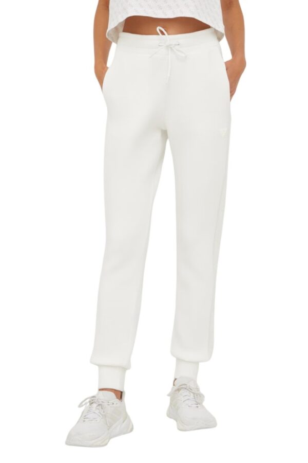 GUESS Beżowe spodnie dresowe damskie Allie Scuba