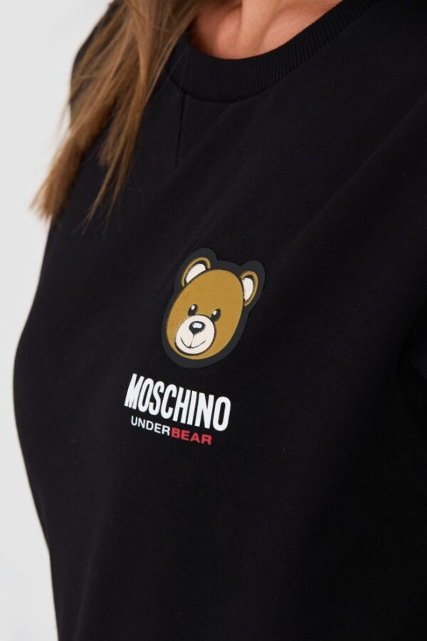 MOSCHINO Czarna damska bluza z misiem