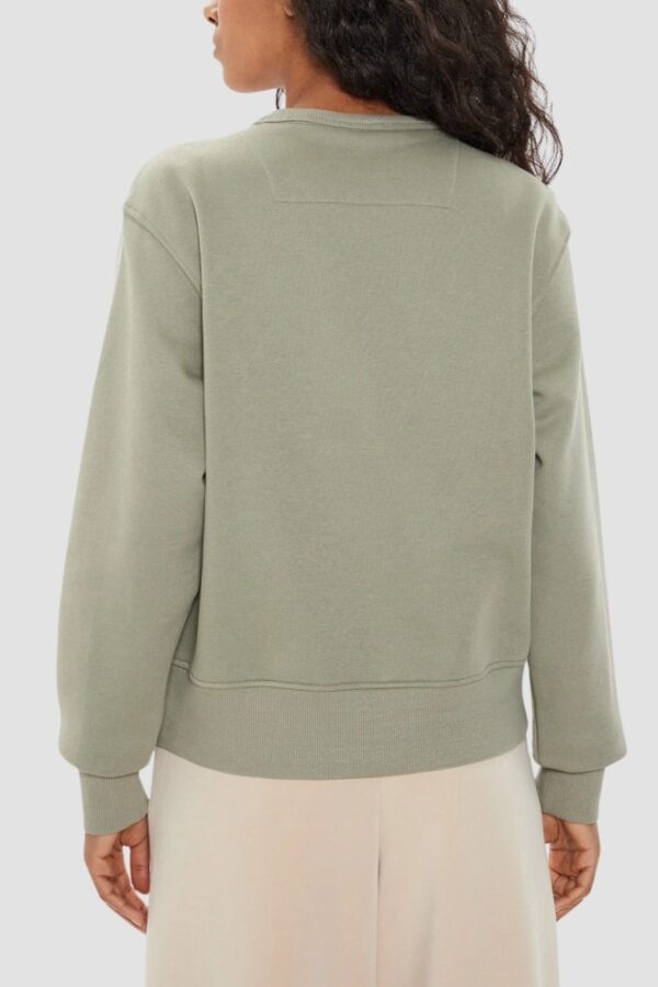 GUESS Zielona bluza damska z dużym logo Original Fleece