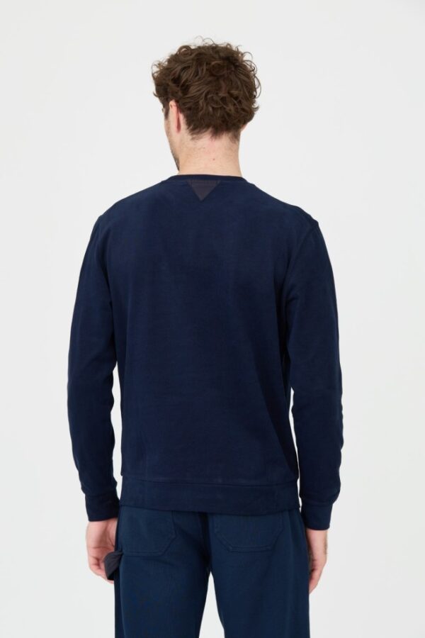 AERONAUTICA MILITARE Granatowy męski bawełniany longsleeve