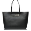 JUST CAVALLI Czarna shopperka Range Metal Lettering