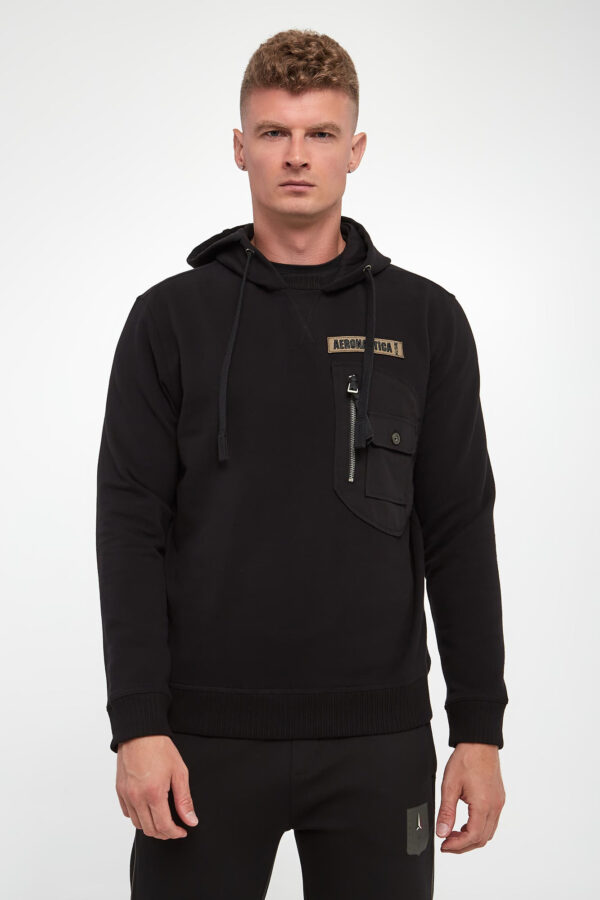 e4a54b8293ca65d8e8d459f882d97d4b243cb5f2 Bluza męska z kapturem AERONAUTICA MILITARE