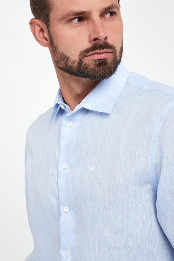 e4c208e3262ddafdc4ba3083eb6caf8104d58cb1 Koszula męska lniana EMPORIO ARMANI