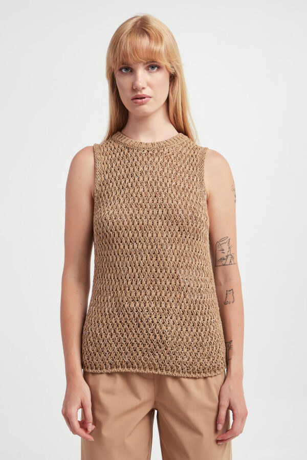 e4e564727b8ffbaf31a34af720dd17178c287ba6 Top damski swetrowy Maestra MARELLA MONOCHROME