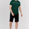 ARMANI EXCHANGE Zielony t-shirt męski z paskiem z logo