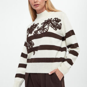 Sweter damski wełniany w paski ERMANNO FIRENZE