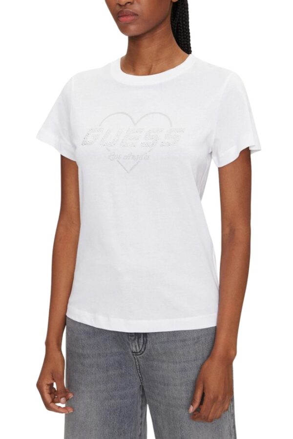 GUESS Biały damski t-shirt Narciso