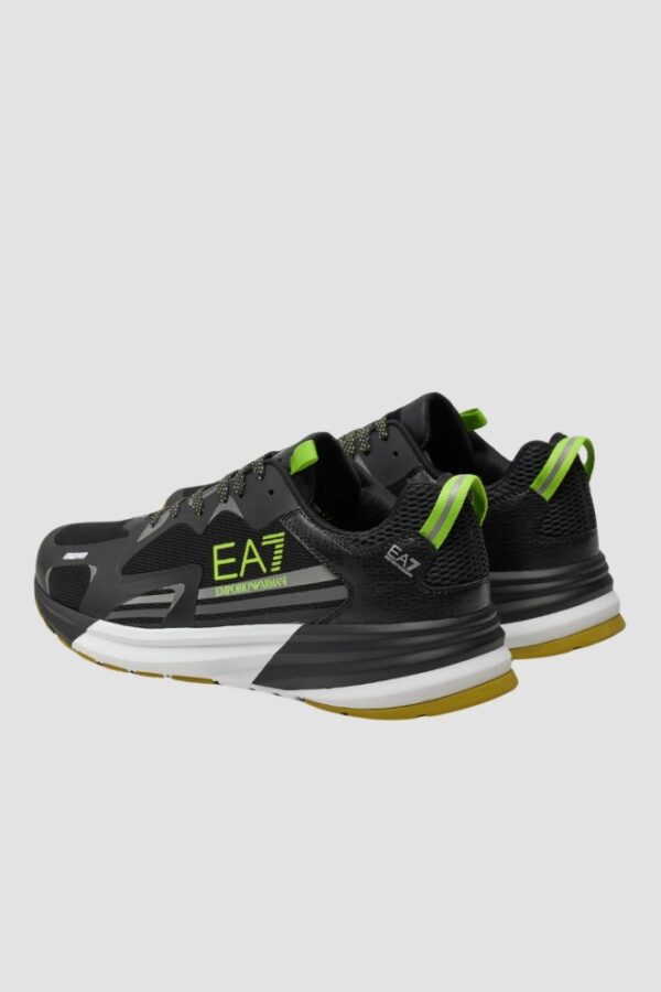 e67c08f06e713053f9030a80c370010d54a5b41a EA7 Czarne sneakersy z zielonym logo