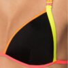 MOSCHINO Czarna góra od bikini z neonowymi lamówkami