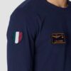 AERONAUTICA MILITARE Granatowy męski longsleeve With Patches