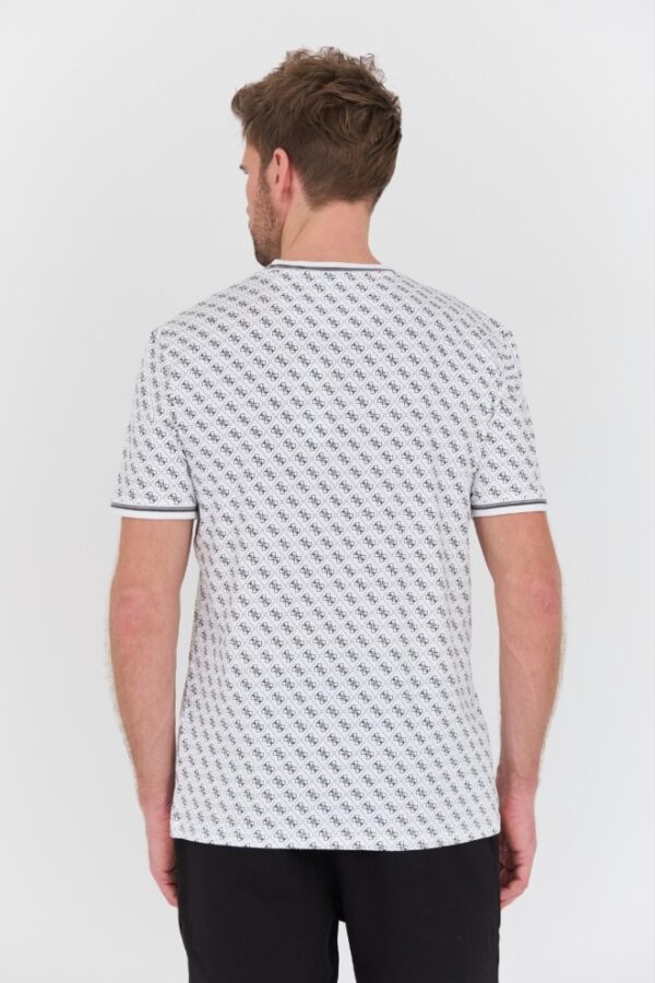 GUESS Biały męski t-shirt Marshall