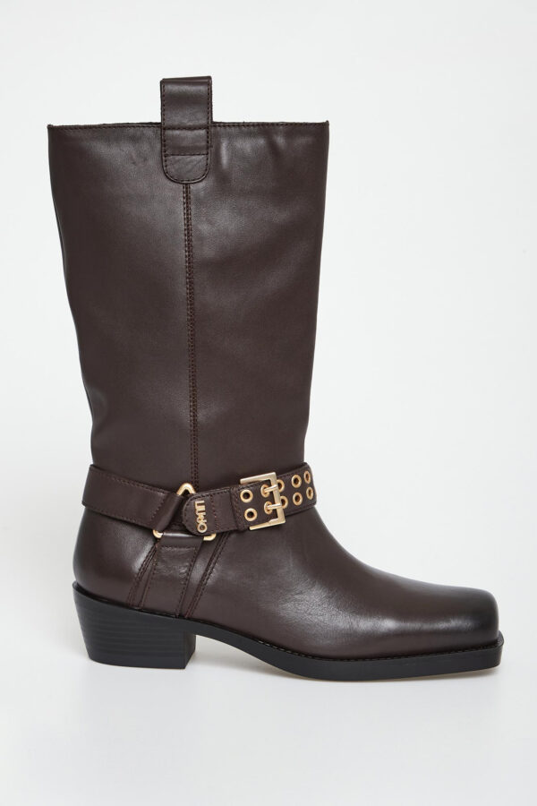 Kozaki damskie skórzane biker LIU JO