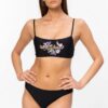 e9739d5d73245aaa4f17d2cc36d31ebb56602e9c MOSCHINO Czarny dół od bikini z kwiecistym logo