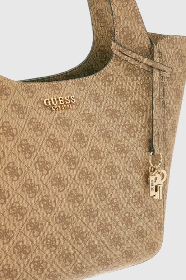 GUESS Beżowa shopperka damska Calista 2 In 1