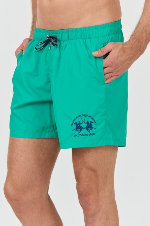 LA MARTINA Zielone męskie kąpielówki