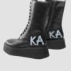 KARL LAGERFELD Czarne skórzane botki ZEPHYR