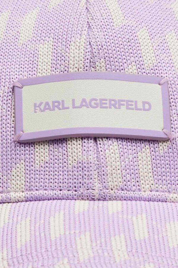 KARL LAGERFELD Fioletowa czapka K/monogra