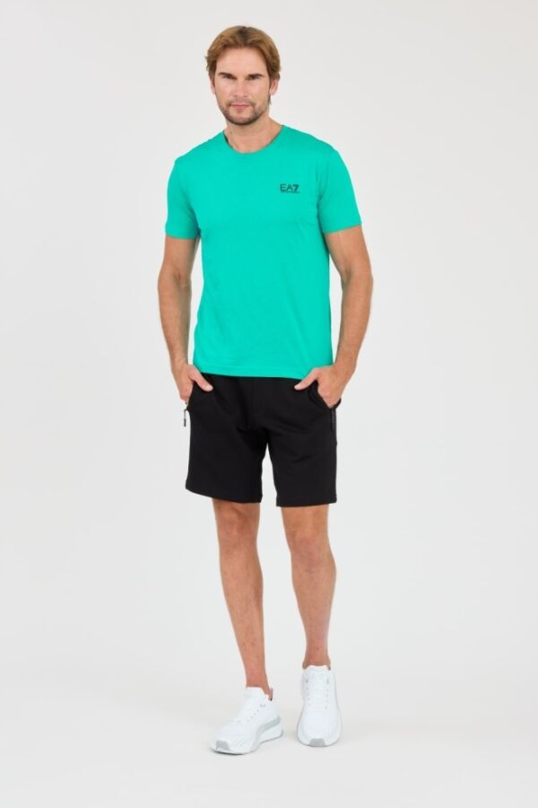 EA7 Zielony męski t-shirt bawełniany