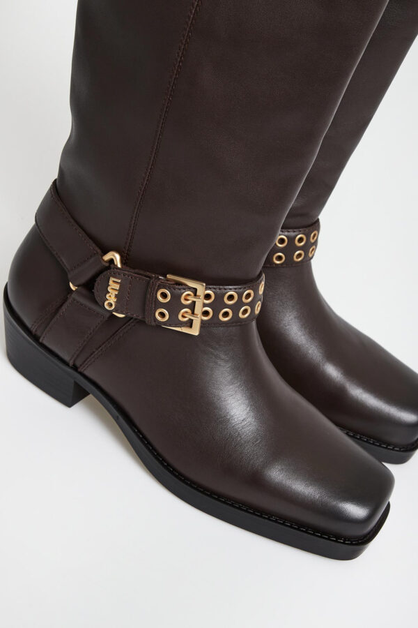 Kozaki damskie skórzane biker LIU JO