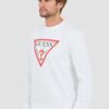GUESS Biała męska bluza Audley Cn Fleece