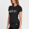 JUICY COUTURE Czarny damski t-shirt Ryder Rodeo Fitted