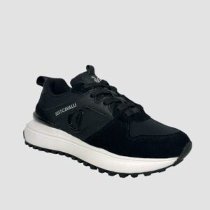 JUST CAVALLI Czarne sneakersy Fondo Karina
