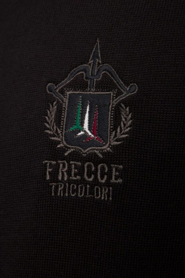 AERONAUTICA MILITARE Czarny męski sweter Crew Neck