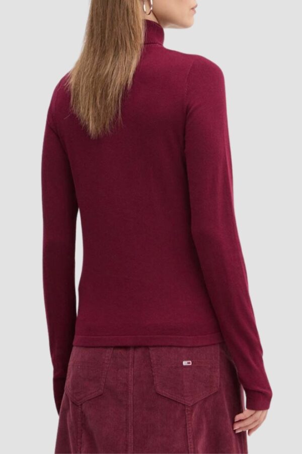 TOMMY JEANS Bordowy damski golf