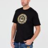 JUST CAVALLI Czarny męski t-shirt T-round Gold