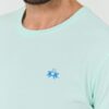 LA MARTINA Miętowy męski t-shirt Jersey