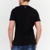 PHILIPP PLEIN Czarny t-shirt męski Platinum cut round neck space plein