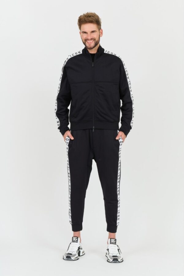 DSQUARED2 Czarna męska bluza Dean Sport Fit