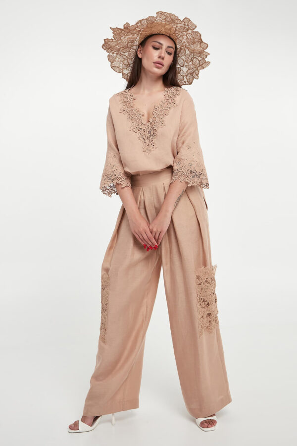 ece9ec8843d2a81d83563321a47519e68da084a4 Bluzka damska lniana ERMANNO SCERVINO LIFE