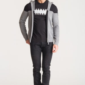 ecfac239db99e625889cb6bed78857ab3c5df270 Czarny t-shirt Armani Exchange z nadrukie